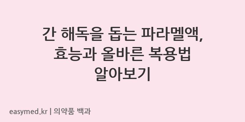 파라멜액L-아스파르트산-L-오르니틴-201505344