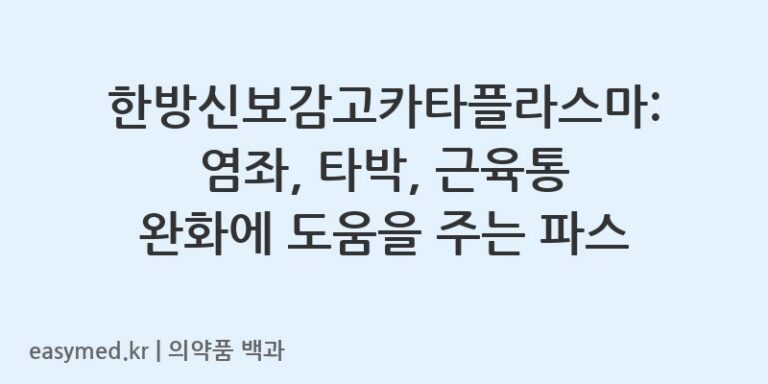 한방신보감고카타플라스마-200710962