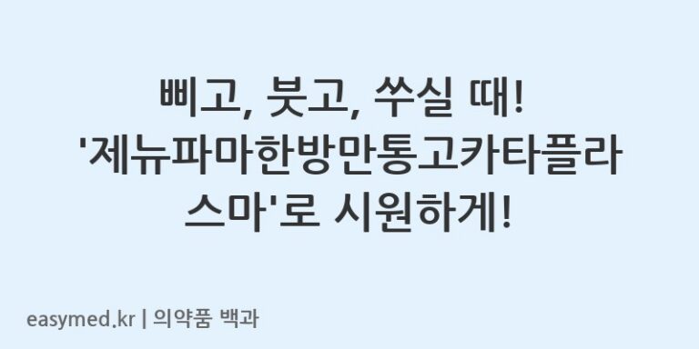 제뉴파마한방만통고카타플라스마-201604458