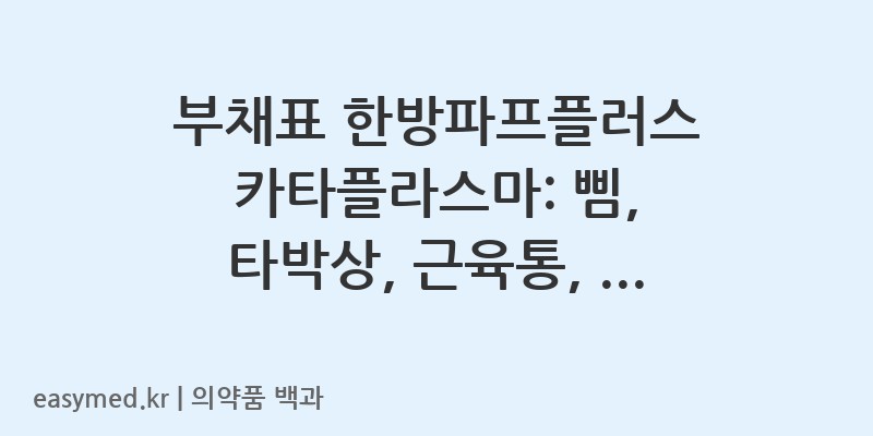 부채표한방파프플러스카타플라스마-201507619